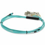 AddOn ADD-MPO-6LC3M5OM3 MPO/UPC to 6xLC/UPC Duplex Aqua OM3 OFNR Riser-Rated 12-Strand Fiber Fanout Cable - 9. 8 ft (3 m)