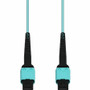 AddOn 3m MPO/UPC to MPO/UPC Aqua OM4 OFNR (Riser-Rated) 12-Strand Fiber Patch Cable - 9.8 ft (3 m) Fiber Optic Network Cable for - - - (Fleet Network)