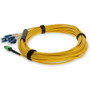 AddOn ADD-MPO-4LC30M9SMF MPO/APC to 4xLC/UPC Duplex Fanout Cable - 30m OS2 Singlemode Fiber - Riser-Rated Yellow