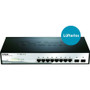 D-Link 10-Port Gigabit Web Smart Switch Including 2 Gigabit SFP Ports - 8 Ports - Manageable - 3 Layer Supported - Twisted Pair, Fiber (Fleet Network)