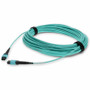 AddOn 25m MPO/UPC (Male) to MPO/UPC (Male) Aqua OM3 OFNR (Riser-Rated) 12-Strand Fiber Patch Cable - 82 ft (25 m) Fiber Optic Network (Fleet Network)