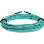 AddOn ADD-MPOMPO-50M5OM3M MPO/UPC Male to MPO/UPC Male 12-Strand OM3 Multimode Fiber Patch Cable - 164 ft (50 m) Aqua OFNR Riser-Rated