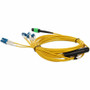 AddOn 3m MPO/APC to 4xLC Duplex (8xLC)/UPC Yellow OS2 LSZH 8-Strand Fiber Fanout Cable - 100% application tested and guaranteed (MTP-4LC-S3M-AO)