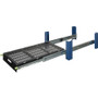 Rack Solutions Extra Heavy Duty Sliding Shelf (500 lbs) - For Server - 4U Rack Height - Rack-mountable - Black Powder Coat - Steel - (115-4044)