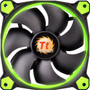 Thermaltake Riing 14 LED Green - 5.51" (140 mm) Maximum Fan Diameter - 1 x Fan(s) - 51.15 CFM (86.90m³/h) Maximum Airflow - 1400 rpm - (Fleet Network)