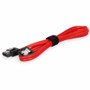 AddOn 5-Pack of 1.5ft SATA Flex Male to Male Red Serial Cables - 1.5 ft (0.46 m) SATA Data Transfer Cable for Optical Drive, Hard - 1 (Fleet Network)