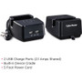 CyberPower PS205U Power Station - 2 AC Outlets & 2 USB Ports - 5 ft Cord - 120V - Black - 1-Year Warranty