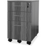 Mayline Medina Box/Box/File Mobile Pedestal - 3 x Box, File Drawer(s) - Material: Steel - Finish: Gray, Laminate - Stain Resistant, (Fleet Network)