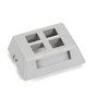 Black Box GigaStation2 Modular Furniture Wallplate - 4-Port, Gray - 4 x Socket(s) - Gray (Fleet Network)