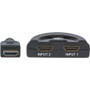 Manhattan 207416 2-Port HDMI Switch with Integrated Cable - HDMI 1. 3 - 4K 3840 x 2160 - 1080p Support
