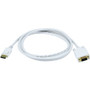 Monoprice 6ft 28AWG DisplayPort to VGA Cable - White - 6 ft DisplayPort/VGA A/V Cable for Audio/Video Device, HDTV, Monitor - First 1 (Fleet Network)