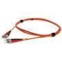 AddOn 2m ST to ST Orange OM1 Duplex OFNP (Plenum-Rated) MMF Fiber Patch Cable - 6.6 ft (2 m) Fiber Optic Network Cable for Patch Hubs, (Fleet Network)