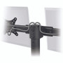 SIIG CE-MT1712-S2 Dual Monitor Desk Stand - 13" to 27" Screens - 44 lb Load - Height Adjustable - Black
