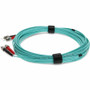 AddOn 8m ST to ST Aqua OM3 Duplex OFNR (Riser-Rated) Fiber Patch Cable - 26.2 ft (8 m) Fiber Optic Network Cable for Patch Panel, Hub, (ADD-ST-ST-8M5OM3)