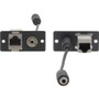 Kramer Wall Plate Insert - 3.5mm Stereo Audio & RJ-45 - Black - 1 x Mini-phone Port(s) - 1 x RJ-45 Port(s) (Fleet Network)