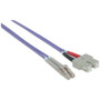 Intellinet Fiber Optic Patch Cable, OM4, LC/SC, 2m, Violet, Duplex, Multimode, 50/125 &micro;m, LSZH, Fibre, Lifetime Warranty, - 6.6 (750929)