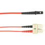 Black Box Fiber Optic Duplex Patch Network Cable - 3.2 ft Fiber Optic Network Cable for Network Device - First End: 2 x SC Network - - (Fleet Network)