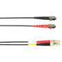 Black Box Fiber Optic Duplex Patch Network Cable - 3.2 ft Fiber Optic Network Cable for Network Device - First End: 2 x ST Network - - (Fleet Network)