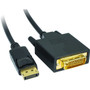 SIIG 10 Ft DisplayPort To DVI Converter Cable For Notebook Monitor HDTV DisplayPort/DVI Video A/V DP M CB-DP1A11-S2