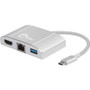 SIIG USB 3.1 Type-C LAN Hub with HDMI Adapter- 4K Ready - AV/Data Transfer Cable for Notebook - First End: 1 x USB 3.1 Type C - Male - (Fleet Network)