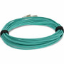 AddOn ADD-LC-LC-35M5OM3 LC to LC Duplex OM3 Fiber Patch Cable - 114. 8 ft (35 m) Aqua OFNR Riser-Rated