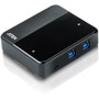 ATEN 2 x 4 USB 3.1 Gen1 Peripheral Sharing Switch - USB Type B - External - 4 USB Port(s) - 4 USB 3.1 Port(s) - PC, Mac, Linux (Fleet Network)