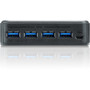 Aten US234 2 x 4 USB 3.1 Gen1 Peripheral Sharing Switch - 4 Ports - USB Type B Host - External - PC/Mac/Linux