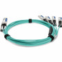 AddOn FG-TRANQSFP4XSFP2MAO 40GBase-AOC QSFP+ to 4xSFP+ Active Optical Cable - 850nm MMF 2m (6. 6 ft) Fortinet Compatible TAA Compliant