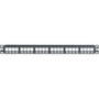 Panduit 24-Port Flush Mount Modular Patch Panel, 1 RU. - 24 Port(s) - 1U High - Black - 19" Wide - Flush Mount (Fleet Network)