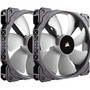 Corsair Air ML140 Cooling Fan - 2 Pack - 5.51" (140 mm) Maximum Fan Diameter - 97 CFM (164.80m³/h) Maximum Airflow - 2000 rpm - - PWM (Fleet Network)