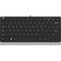 Adesso SlimTouch 510 - Mini Keyboard with USB Hubs - Cable Connectivity - USB Interface - 78 Key - English, French - Scissors - Black (AKB-510HB)