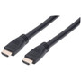 Manhattan HDMI Cable with Ethernet (CL3 rated, suitable for In-Wall use), 4K@60Hz (Premium High Speed), 10m, Male to Male, Black, HD x (Fleet Network)