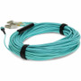 AddOn 40m MPO/UPC to 4xLC/UPC Duplex Aqua OM3 OFNR (Riser-Rated) 8-Strand Fiber Fanout Cable - 131.2 ft (40 m) Fiber Optic Network for (ADD-MPO-4LC40M5OM3)