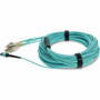 AddOn 50m MPO/UPC to 4xLC/UPC Duplex Aqua OM3 OFNR (Riser-Rated) 8-Strand Fiber Fanout Cable - 164 ft (50 m) Fiber Optic Network Cable (ADD-MPO-4LC50M5OM3)