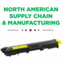 Genuine MSE020322216 MSE Remanufactured High Yield Yellow Laser Toner Cartridge Brother TN225Y - 2200 Pages