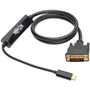 Tripp Lite series USB C to DVI Adapter Cable (M/M), 1920 x 1080 (1080p), 3 ft - 3 ft (0.91 m) DVI/USB Video Cable for Smartphone, TV - (U444-003-D)