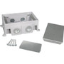 Wiremold Omnibox Series Double Gang Cast Iron Floor Box - 2-gang - Silver - Cast Iron, Metal (Fleet Network)