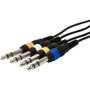 Monoprice 10ft 4-Channel TRS Male to XLR Female Snake Cable - 10 ft (3.05 m) 6.35mm/XLR Audio Cable for Audio Device - First End: 1 x (8761)