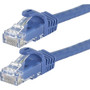 Monoprice FLEXboot Series Cat5e 24AWG UTP Ethernet Network Patch Cable, 50ft Blue - 50 ft (15.24 m) Category 5e Network Cable for - 1 (11341)