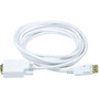 Monoprice 10ft 28AWG DisplayPort to VGA Cable - White - 10 ft DisplayPort/VGA A/V Cable for HDTV, Monitor, Audio/Video Device - First (Fleet Network)