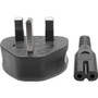 Tripp Lite by Eaton P061-006 Standard Power Cord - 6 ft Black - IEC 60320 C7 to BS 1363 - 250 V AC / 2. 50 A - For UPS & PDU