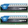 Patriot Memory Viper Elite Series DDR4 32GB (2 x 16GB) 2666MHz Kit (Black/Blue) - 32 GB (2 x 16GB) - DDR4-2666/PC4-21300 DDR4 SDRAM - (Fleet Network)