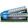 Patriot Memory Viper Elite Series DDR4 32GB (2 x 16GB) 2666MHz Kit (Black/Blue) - 32 GB (2 x 16GB) - DDR4-2666/PC4-21300 DDR4 SDRAM - (PVE432G266C6KBL)