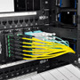 Tripp Lite series N390-01M-8LC-AP MTP/MPO to 8xLC Singlemode Breakout Patch Cable, Yellow, 1 m - 3.3 ft (1.01 m) Fiber Optic Network - (N390-01M-8LC-AP)
