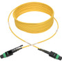 Tripp Lite series N390-07M-12-AP MTP/MPO Singlemode Patch Cable (F/F), Yellow, 7 m - 23 ft (7.01 m) Fiber Optic Network Cable for Hub, (N390-07M-12-AP)