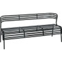 Safco CoGo Indoor/Outdoor Steel Bench with Back - Black - Steel - 1 Each (Fleet Network)