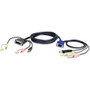 ATEN KVM Cable - 10 ft KVM Cable for KVM Switch - First End: 15-pin HD-15, USB - Second End: DVI-A Analog Video (Fleet Network)