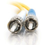 C2G 16.4ft (5m) ST-ST 9/125 OS2 Duplex Single-Mode PVC Fiber Optic Cable - Yellow - 16.4 ft (5 m) Fiber Optic Network Cable for Device (Fleet Network)