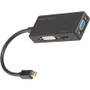 SIIG Mini DisplayPort To 4K HDMI DVI VGA 3 In 1 Adapter 5.9 150 Mm Multi Output Converter For Projectors And Displays LB-CD0014-S1