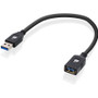 IOGEAR USB 3.0 Extension Cable Male to Female 12 Inch - 1 ft (0.30 m) USB Data Transfer Cable for Hub, Docking Station, MAC, PC, Mouse (Fleet Network)
